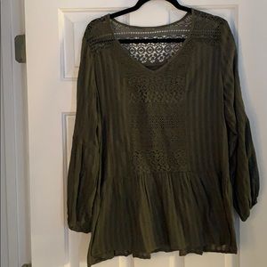 Long sleeve lace blouse